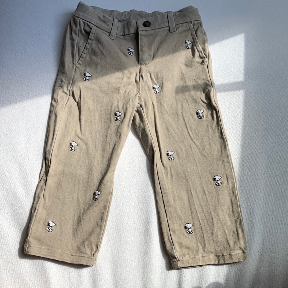 Janie and Jack x Peanuts Snoopy chinos size 24m